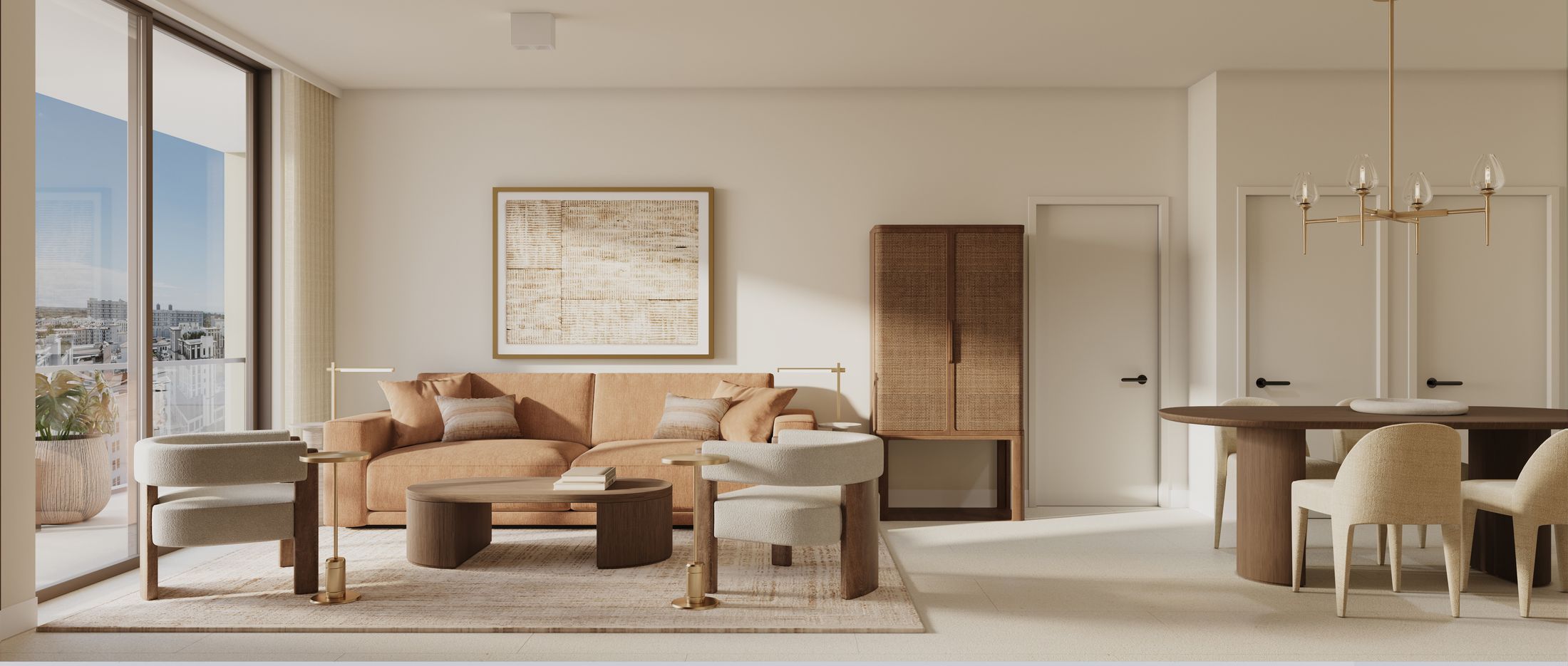 Living de una residencia en Cassia