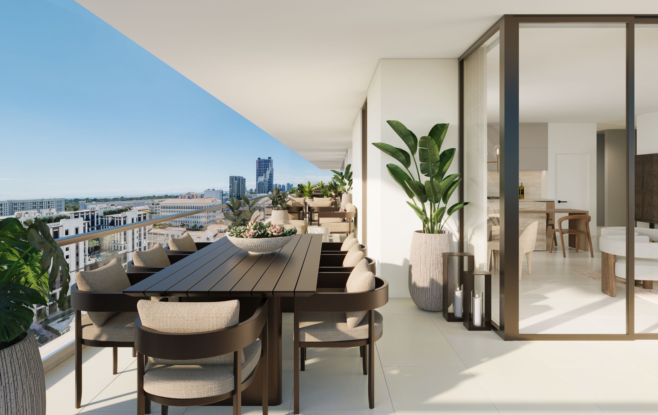 Terraza de una residencia en Cassia